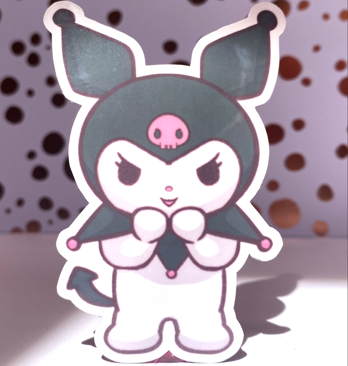 Kuromi Die Cut Sticker, 3" Waterproof & UV Resistant Vinyl Stickers