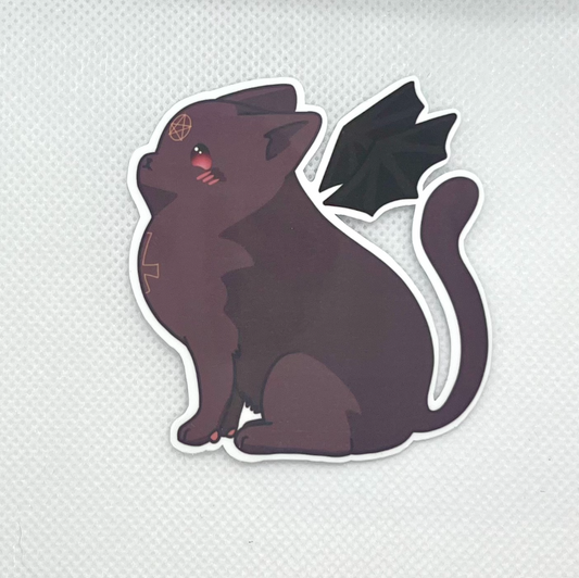 Bat Vampire Cat Die Cut Sticker, Water Resistant Vinyl Stickers