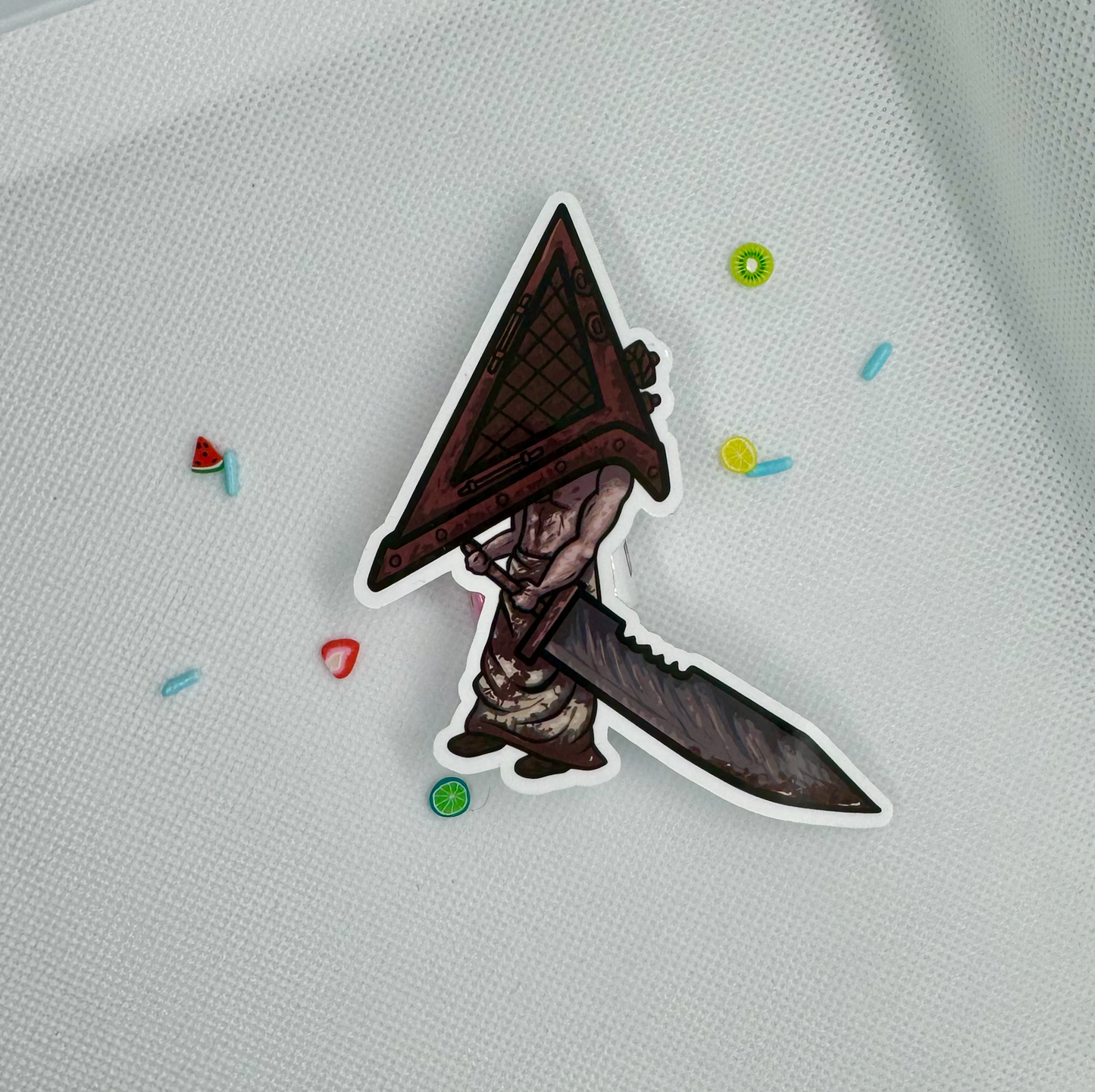 Pyramid Head, Silent Hill Monsters - 3" Waterproof & UV Resistant Vinyl Stickers