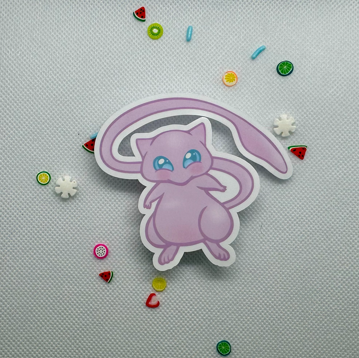 Mew, Pokemon - 3" Waterproof & UV Resistant Vinyl Stickers