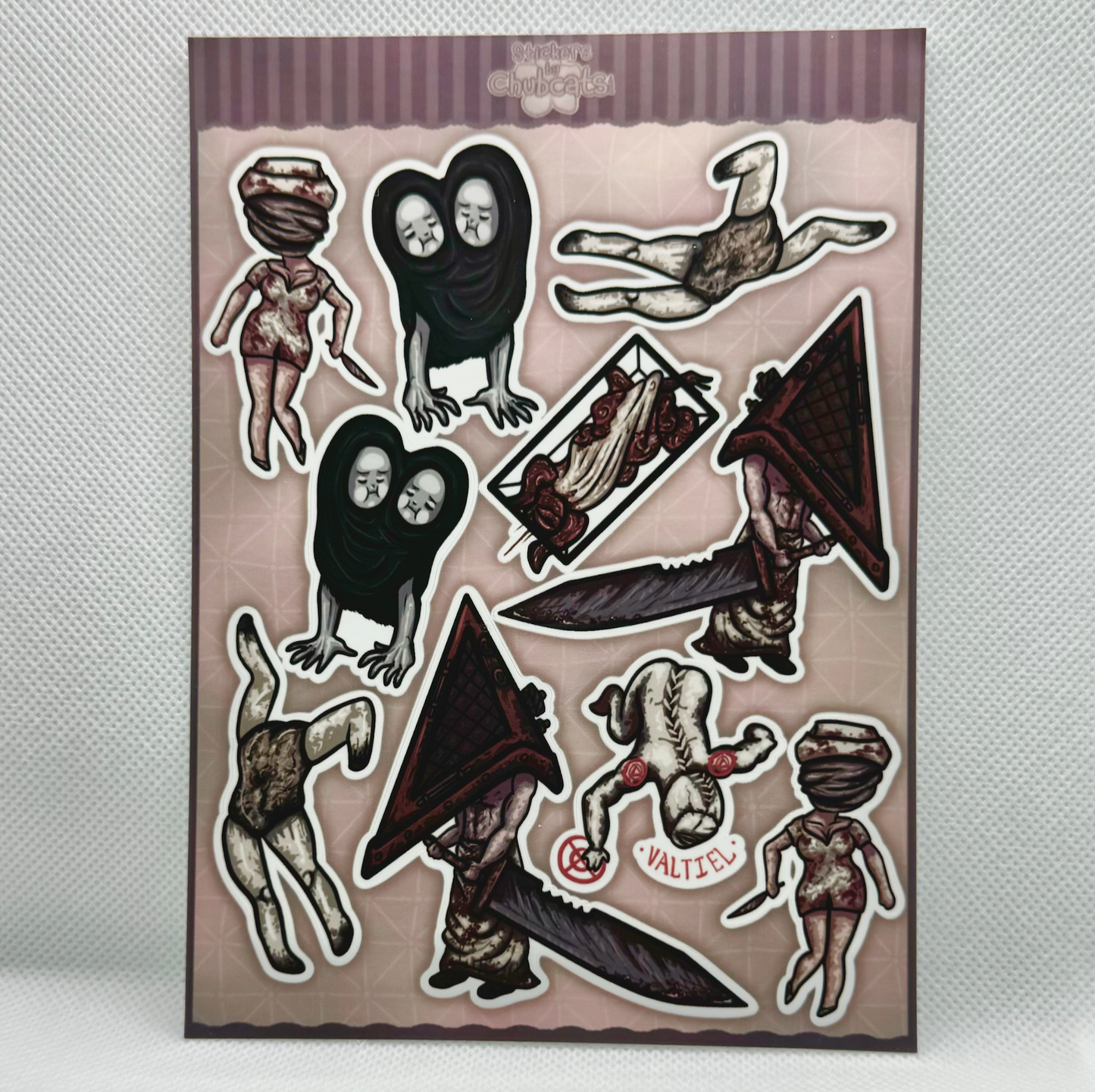 Silent Hill Monster - Sticker Sheet, Waterproof & UV Resistant Vinyl Stickers