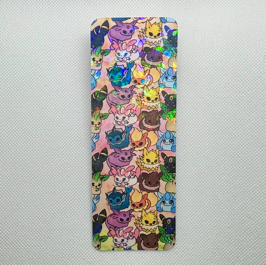 Eevees Bookmark,  Double sided holographic bookmarks,  Pokemon Lover Gift, Book Lover Gift