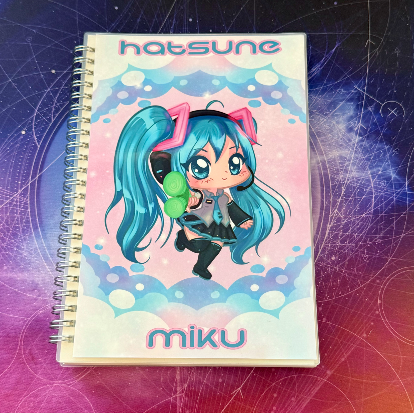 Hatsune Miku, Notebook, pink and blue vocaloid note book