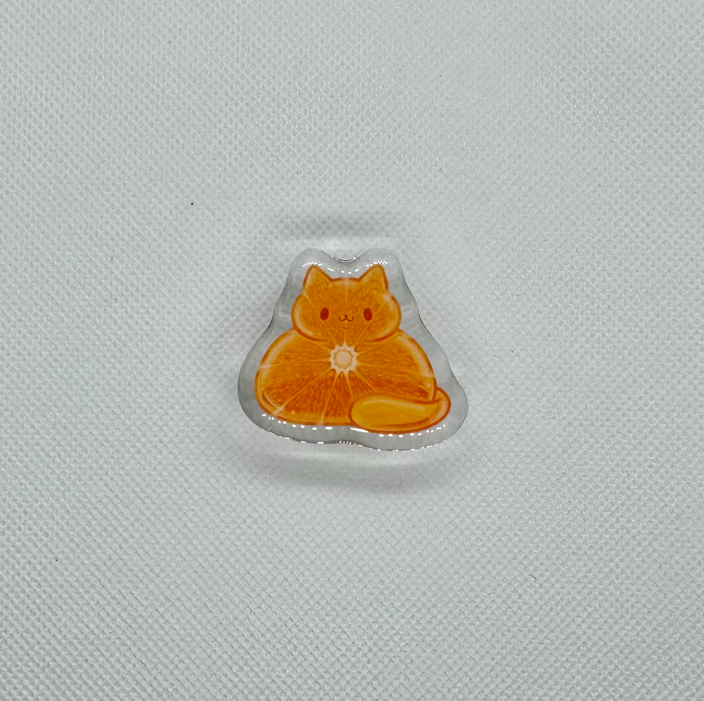 GACHAPON !! Jelly Cat Acrylic Pins - 1.5" Epoxy with Heart Backing