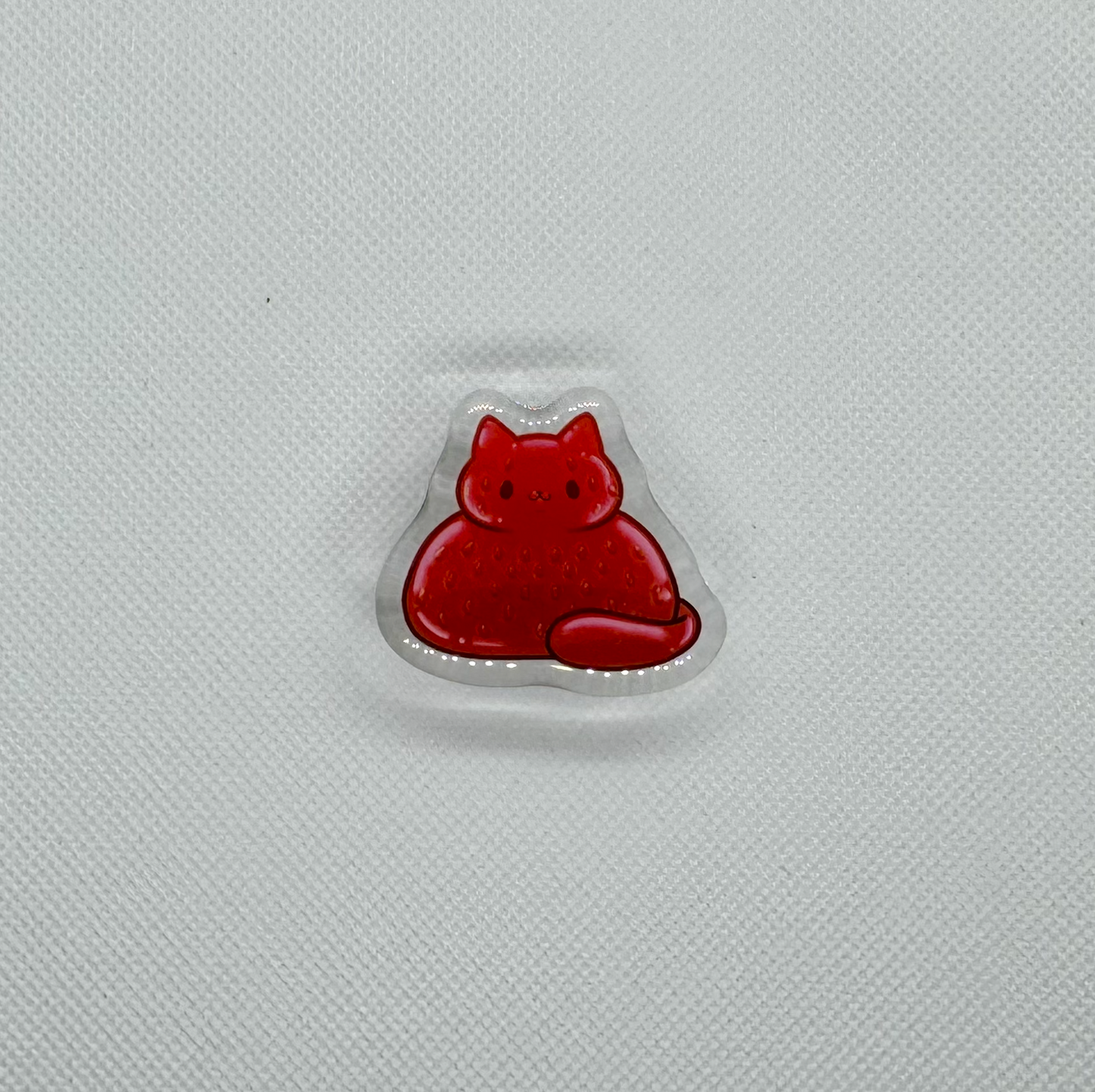 GACHAPON !! Jelly Cat Acrylic Pins - 1.5" Epoxy with Heart Backing