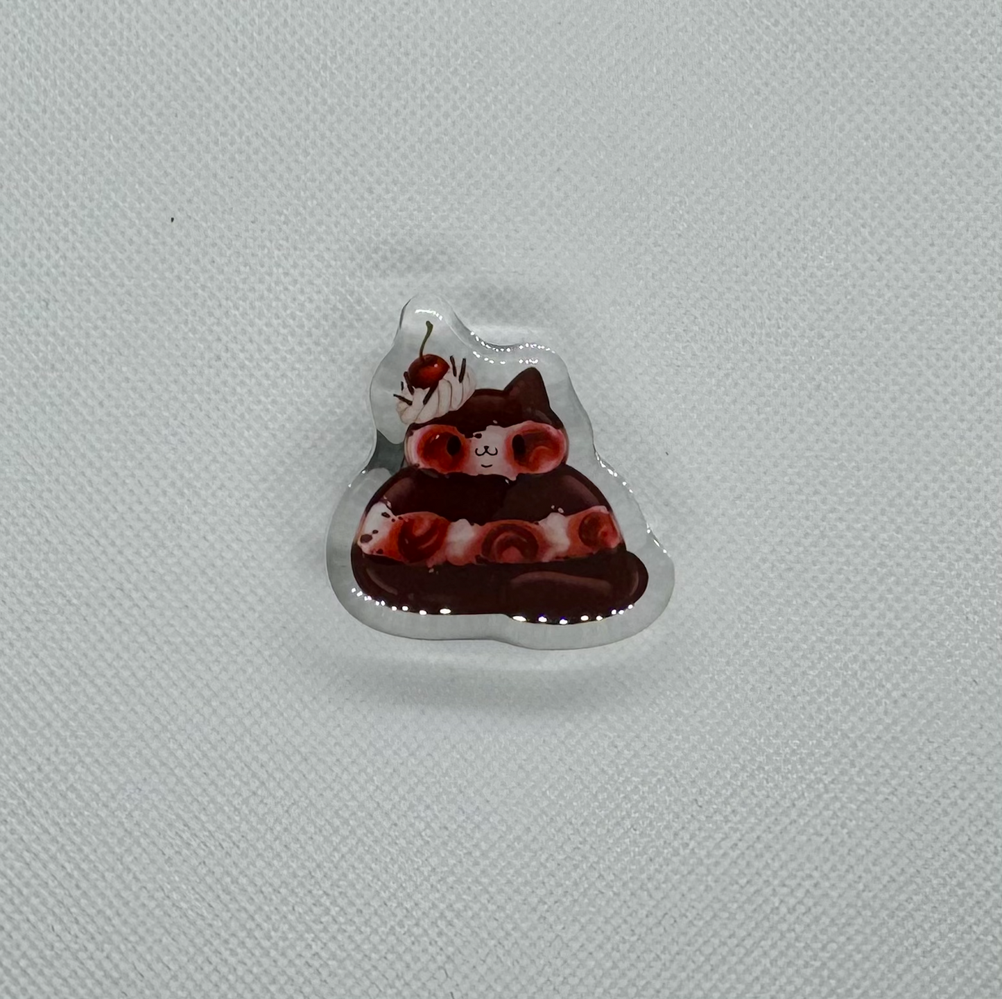 GACHAPON !! Jelly Cat Acrylic Pins - 1.5" Epoxy with Heart Backing