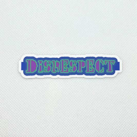 DISRESPECT Die Cut Sticker, Water-Resistant Vinyl, Angel Cyborg x Chubcats Collab