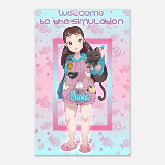 Angel Cyborg Welcome to the Simulation 11x17 Poster, Angel Cyborg x Chubcats Collab