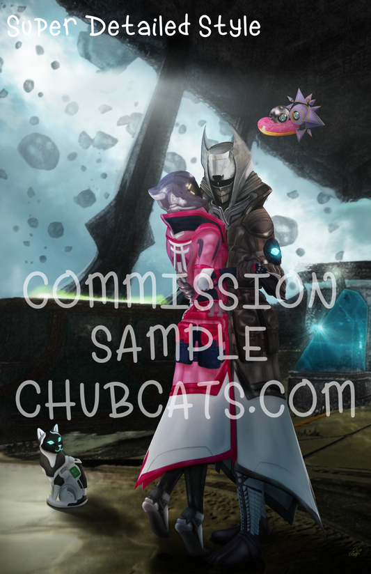 Destiny Commissions, Custom art of your own Guardian, Destiny 2 Commission, 3 styles, Super Detailed, Detailed or Chibi