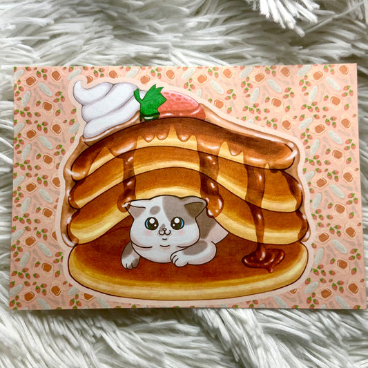 Pancakes Cat - Poster / Postcard print
