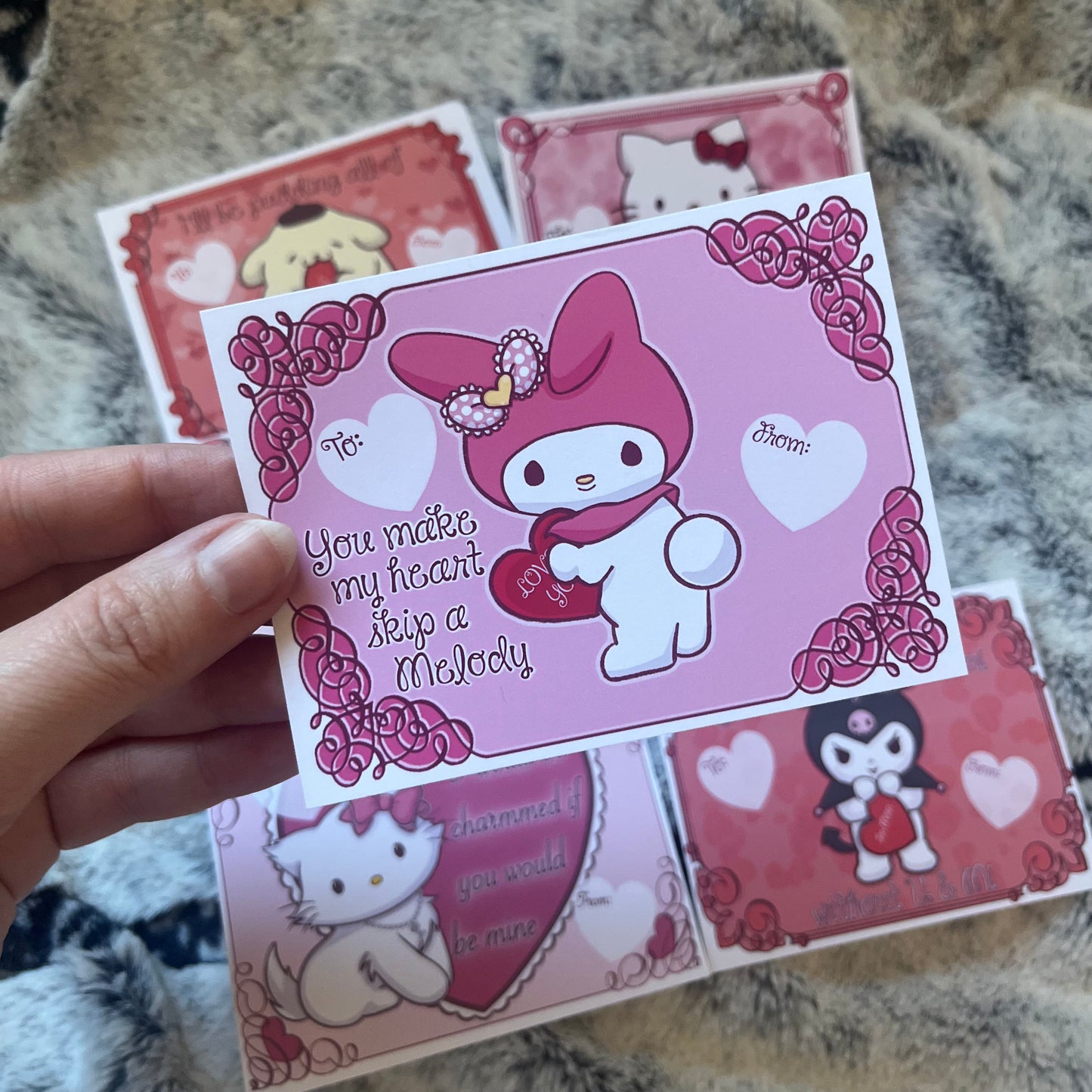 Sanrio Valentine's Day Cards - Set of 6 4x3" - Cards & Stationery