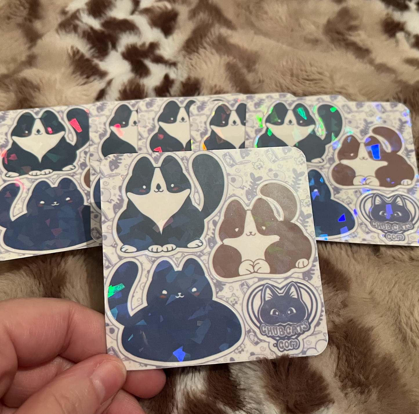 Blob Kitties - Holo Vinyl Sticker Sheets, Water Resistant
