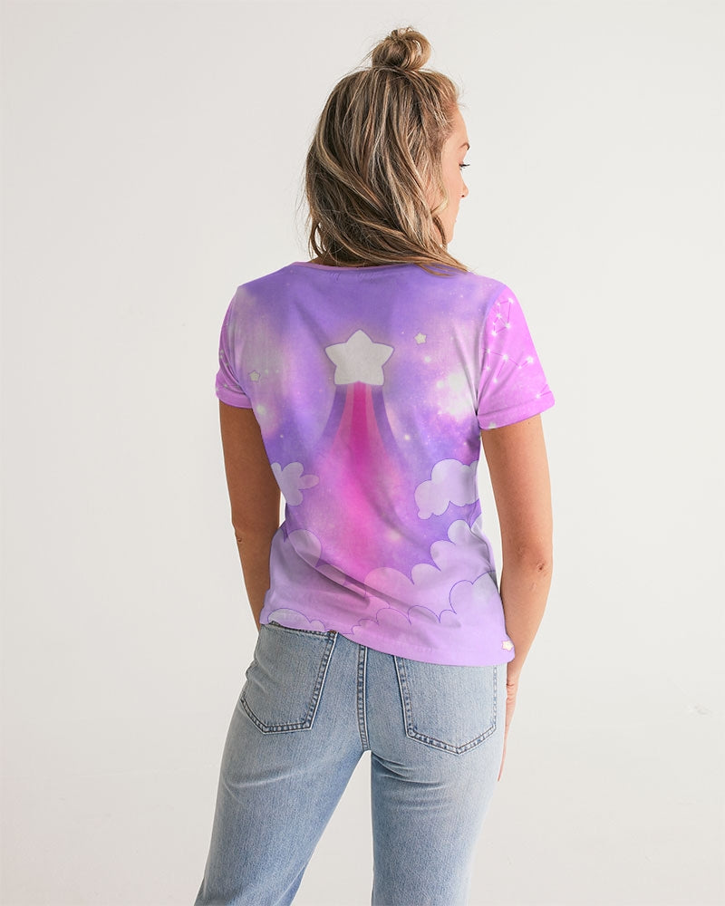 Chubcats and Friends in Space! Women's V-Neck Tee Shirt