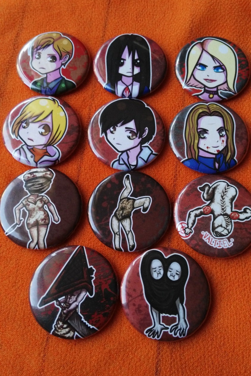 Silent Hill Character and Monster 11 piece 1.25" button set