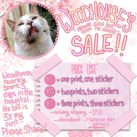 Mini Print and Sticker Set - Your Choice or Mystery picks! - Woodhouse's Fundraiser/Sale!
