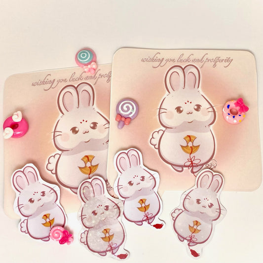 Lunar New Year Year of the Rabbit Mini Print - 4.5"x4.5"